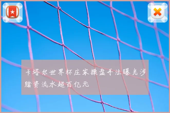 卡塔尔世界杯庄家操盘手法曝光涉赌资流水超百亿元